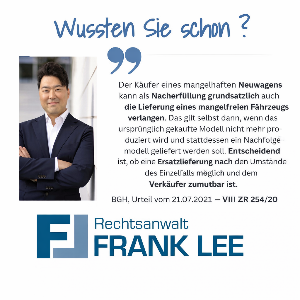 mangelhafter Neuwagen 